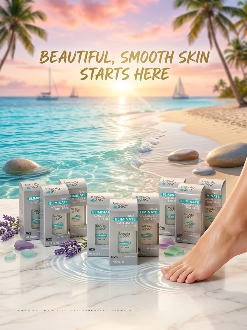 Beauty 360 Eliminate Calluses Foot Cream pack of 3